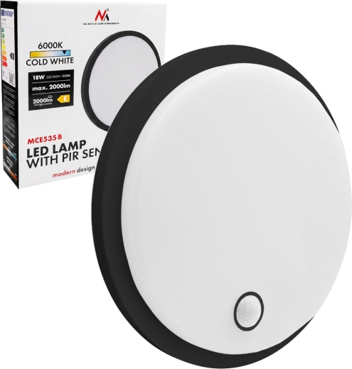 LED lempa su judesio jutikliu PIR Maclean MCE535