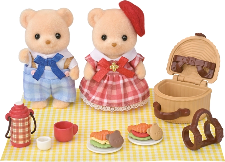 Sylvanian Families Cookie Bear Siblings Picnic Set