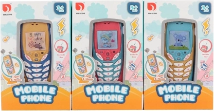 Vaikiškas mobilusis telefonas su baterijomis