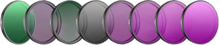 Filtrų rinkinys DJI Osmo Action 6 – CPL, MCUV, ND8/16/32/64, LPR ir Black Mist 1/4