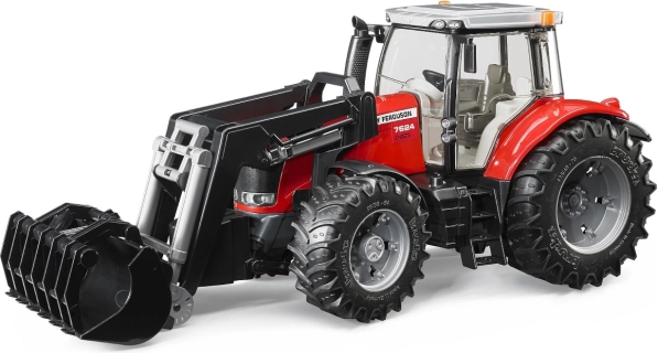 Traktorius Bruder Massey Ferguson 7624 su priekiniu krautuvu