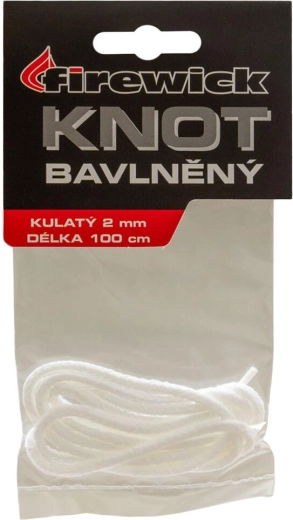 Round cotton wick 2 mm, length 1 m