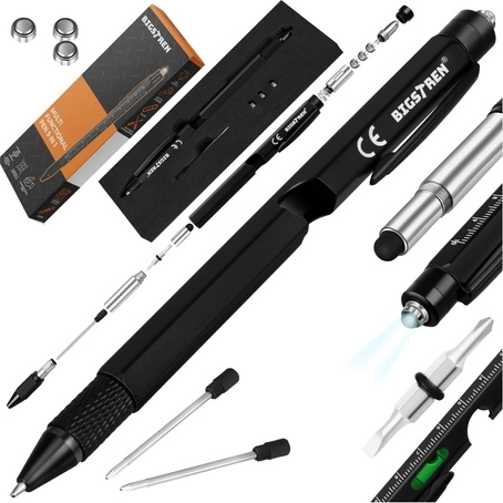 Bigstren 9-in-1 multifunction pen, black - 1 piece