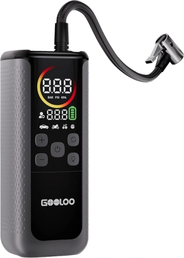 Dvigubas automobilinis kompresorius GOOLOO GT160 su išorine baterija (powerbank) – 1 vnt.