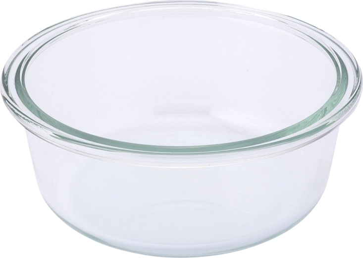 Clear glass bowl for easy visibility