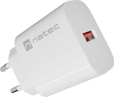 Natec Ribera wall charger 1× USB-A 18 W white