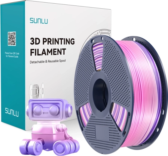 Sunlu PLA+ silk gija (rainbow) 03 filamento gija 1,75 mm 1 kg