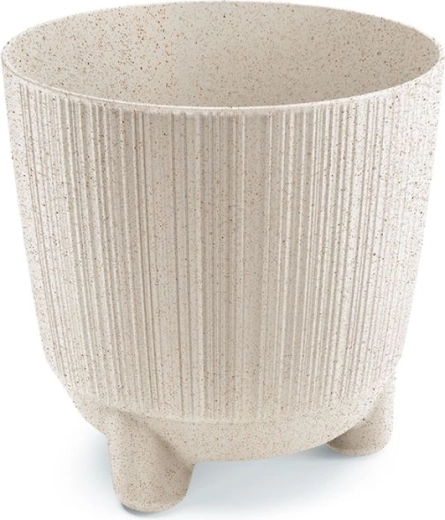 Gėlių vazonas Ryfo N Eco Wood 16,8 cm baltas