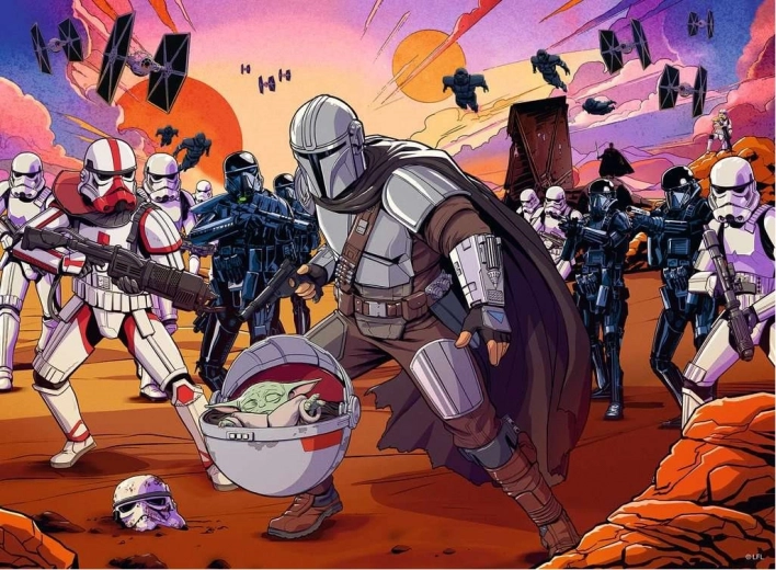 Ravensburger dėlionė Star Wars: The Mandalorian – dvikova, 300 detalių
