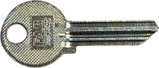 R11 key blank with nickel finish