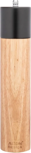 Medinis rankinis prieskonių malūnėlis, juodas, 26,5 cm