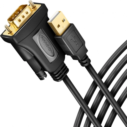 USB 2.0 į RS-232 adapteris su nuosekliuoju prievadu, 1,5 m kabelis, FTDI lustas