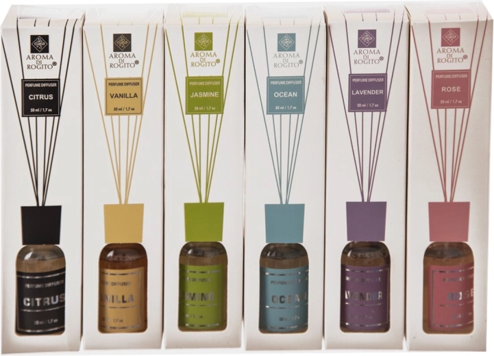 Reed aroma diffuser 50 ml – mix of 6 variants