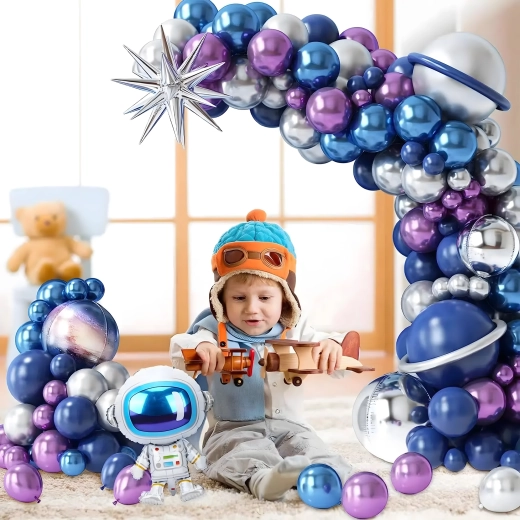 Balionų girlianda astronautas, 108 dalių