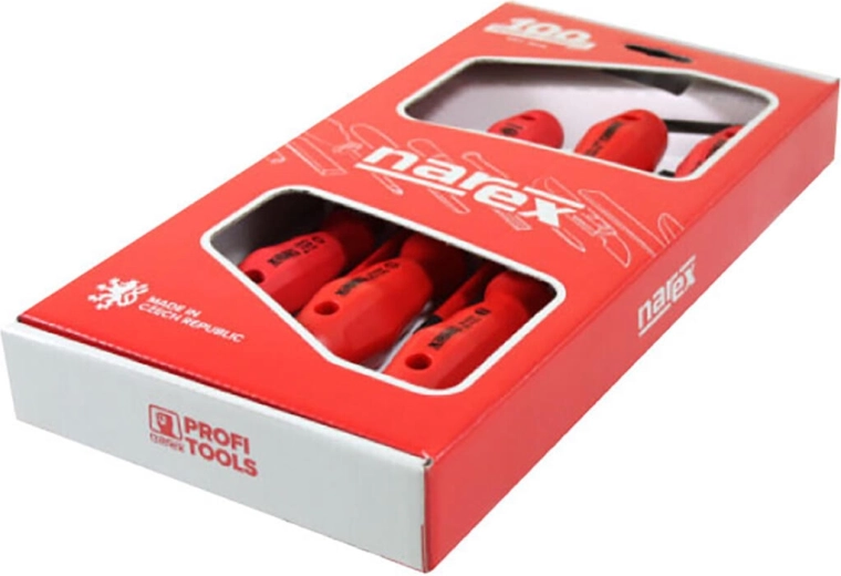 SLIM Insulated Screwdriver Set for Electricians, 6-piece with Tester, insulation up to 1000 V