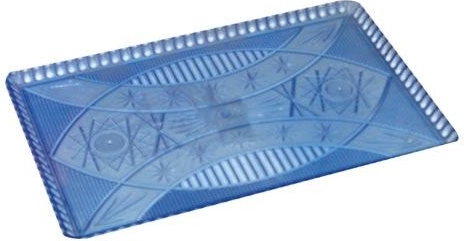 Plastic tray with crystalline pattern 22 × 14 cm