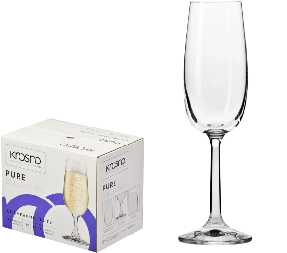 PURE Krosno šampano taurių rinkinys, 170 ml, 6 vnt.