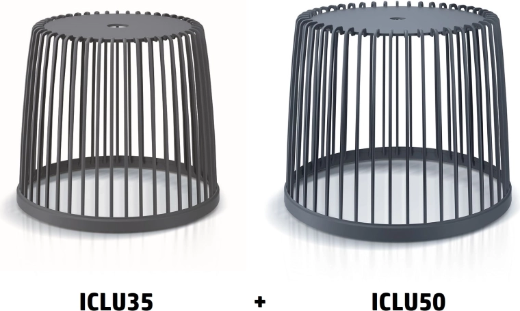 Universalių šiukšliadėžių rinkinys CLUBO 35 l + 50 l, antracito spalvos