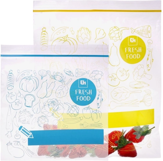 Zip food storage bags 20× 1.2 L + 20× 2.5 L, 40 pcs