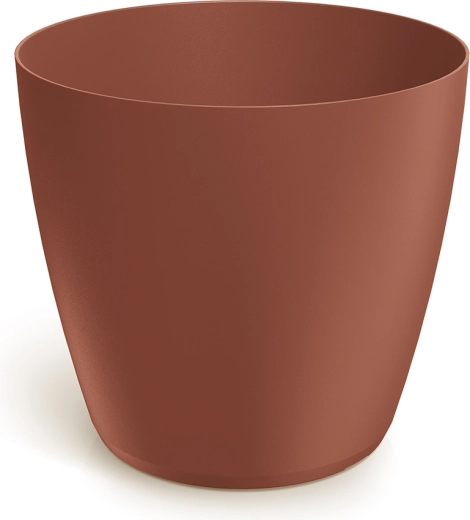 Plastic Flower Pot Mate 17.8 cm in Burnt Brick Color