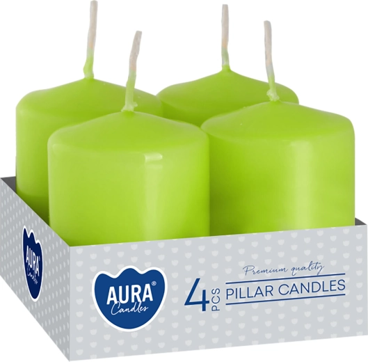 Advent candles olive green 60 × 40 mm (4 pcs)