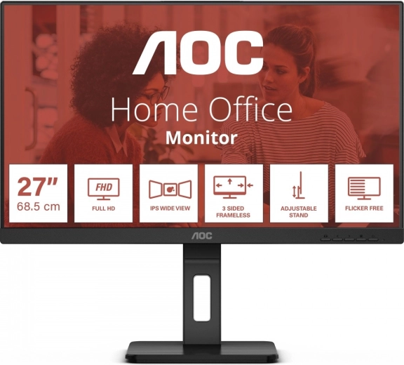 Monitor AOC 24 inch IPS HDMI DP Pivot Speakers