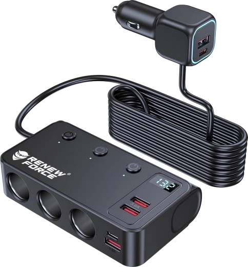 3 12/24V sockets with independent control