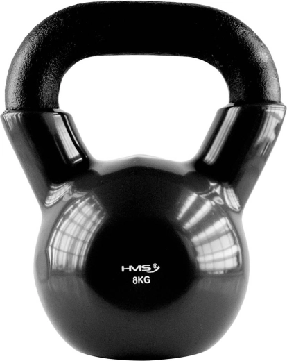 Vinilinis kettlebell HMS 8 kg, juodas