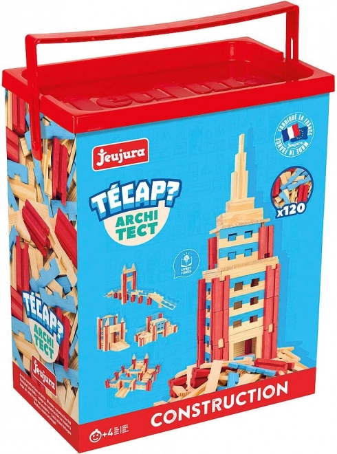 Jeujura medinė konstravimo rinkinio „Técap Architect“ 120 dalių