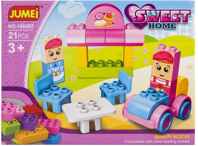 Jumei blocks Sweet Home confectionery 21 pieces 26 × 19 cm - 1 piece