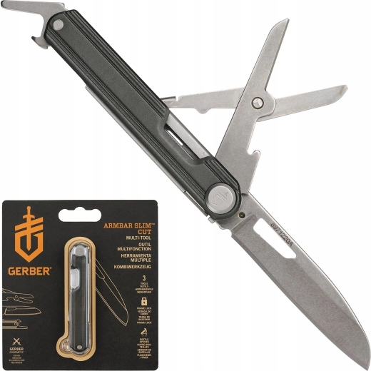 Gerber Armbar Slim Cut Onyx – kompaktiškas daugiafunkcis EDC peilis