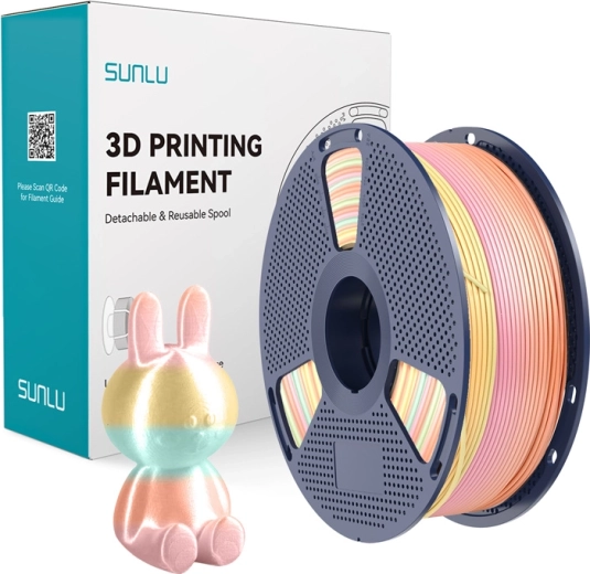 Sunlu PLA+ šilkinis vaivorykštinis filamentosas 1,75 mm 1 kg