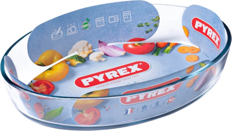 Ovalus kepimo indas PYREX 2,2 l, stiklas 30 × 21 × 6 cm