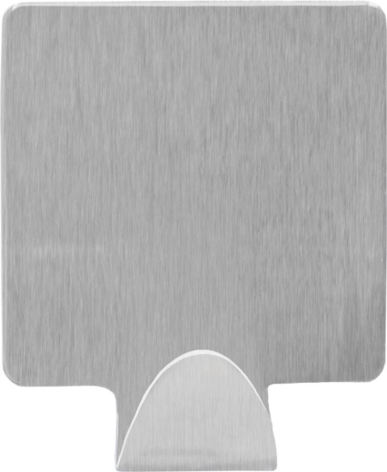 Self-adhesive square stainless steel hook, set of 3