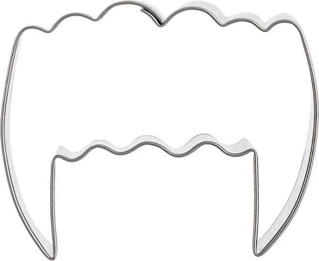 Metal cookie cutter vampire teeth 5.5 cm