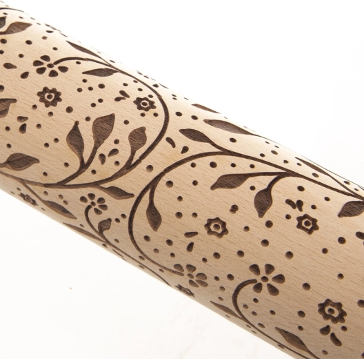 Continuous embossed stems pattern