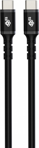USB C - USB C silikoninis kabelis 1 m, juodas
