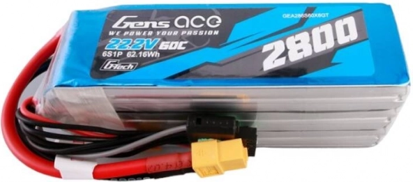 Gens ace LiPo baterija 2800mAh 22,2V 60C su XT60