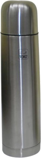 Stainless steel TORO vacuum flask with stop valve 1 l