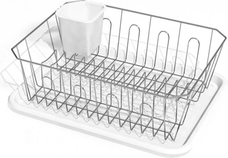 Toro wire dish drying rack with tray 43 × 32 cm