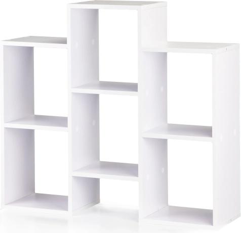 ModernHome modern rotating laminated bookcase, white