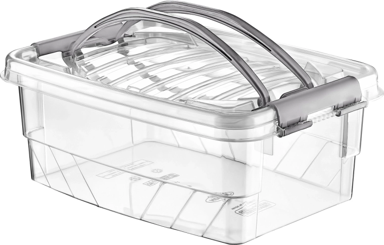 Daiktų laikymo dėžė Handy Box 5 l su dangčiu ir klipsais
