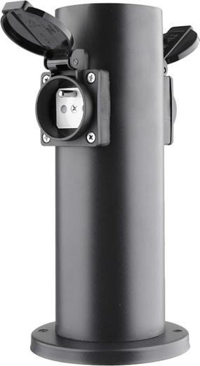 2 sockets with covers and child safety shutters