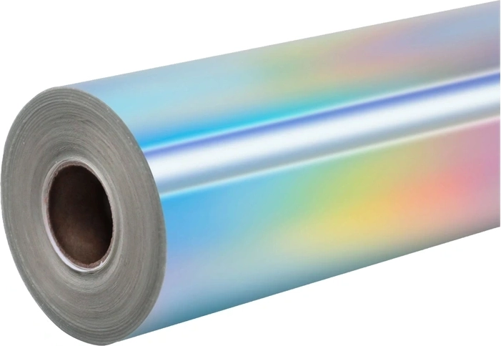 HTVRONT holographic self-adhesive vinyl film, silver 30.5 × 90 cm