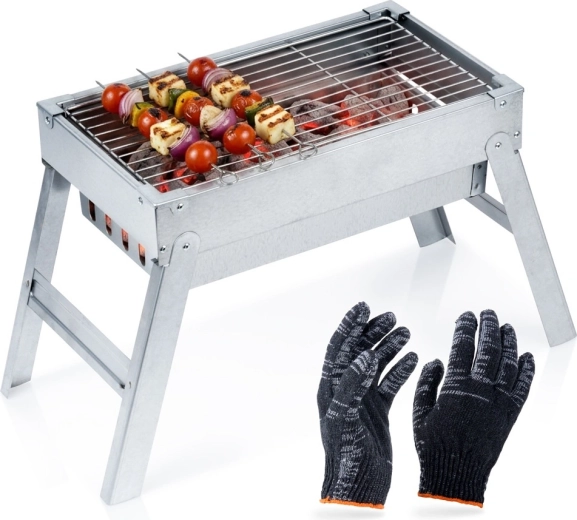Vilde foldable portable stainless steel charcoal grill 46 × 21 × 27 cm