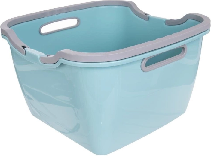 Square laundry basin 22 l with folding handles