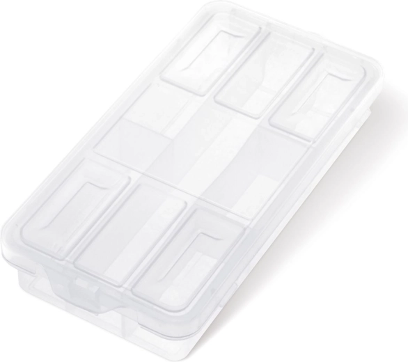 KNOX Plastic Organizer 180 × 90 × 35 mm with Dividers and Transparent Lid