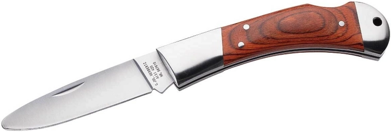 Vaikiškas kišeninis peilis Herbertz su apvaliu smaigaliu, 7,6 cm, pakos mediena
