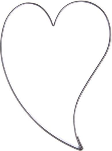 Stainless steel cookie cutter – curved heart, large