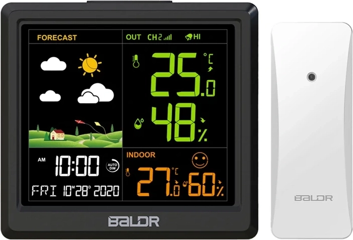 Baldrtherm meteorologinė stotis su lauko jutikliu